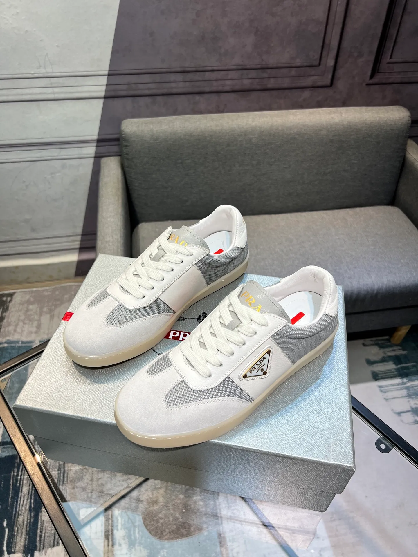Men's shoes 💰540 [PRADA] Men's shoes are popular in the counter, official website synchronization, 1 high-quality shipment ✔️ Original frosted cowhide + cowhide lining, 1🆚1 replica, original sole, 38-45 (45 customized, non-refundable)